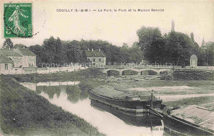 Couilly-Pont-aux-Dames MEAUX 77 Seine-et-Marne Le port le pont et la Maison Beno