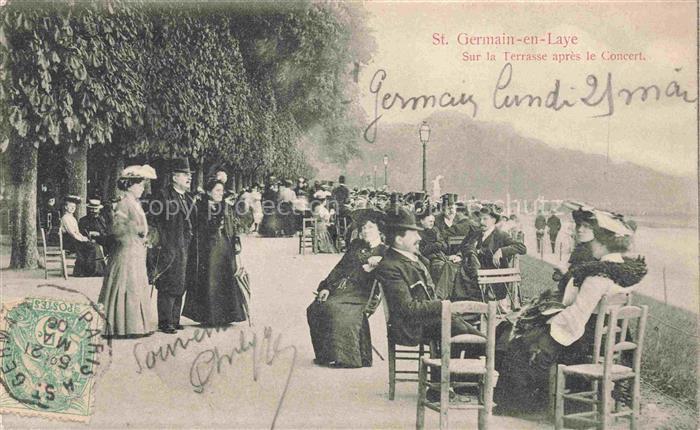 ST-GERMAIN-EN-LAYE 78 Yvelines Sur la terrasse après le concert