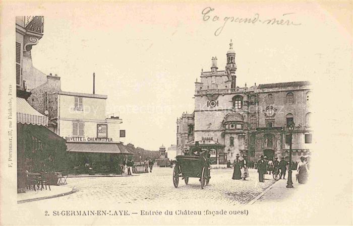 ST-GERMAIN-EN-LAYE 78 Yvelines Entrée du château facade ouest