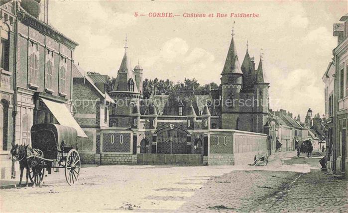 Corbie AMIENS 80 Somme Château et Rue Faidherbe