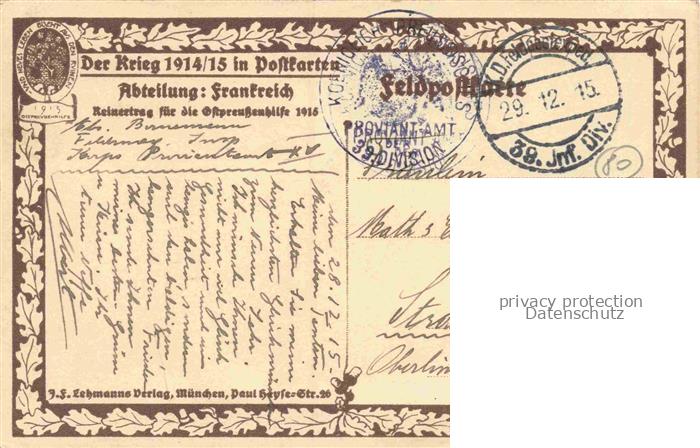 Chapelette Peronne 80 Somme Fischerhaeuschen Serie Der Krieg 1914/15 in Postkart – Bild 2