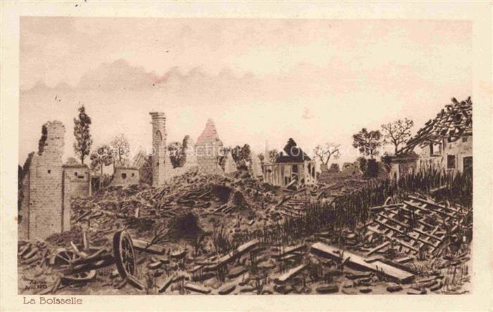 La Boisselle Ovillers-la-Boisselle PERONNE 80 Somme Village détruit Ruines Grand