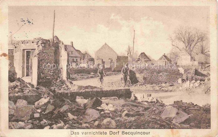 Becquincour Becquincourt Dompierre-Becquincourt PERONNE 80 Somme Das vernichtete