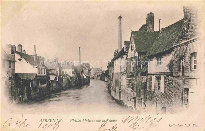 ABBEVILLE 80 Somme Vieilles maisons sur la Somme