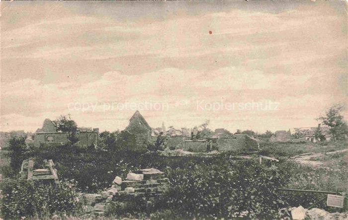 Andechy Montdidier 80 Somme Zerschossene Ortschaft Ruines Grande Guerre Truemmer
