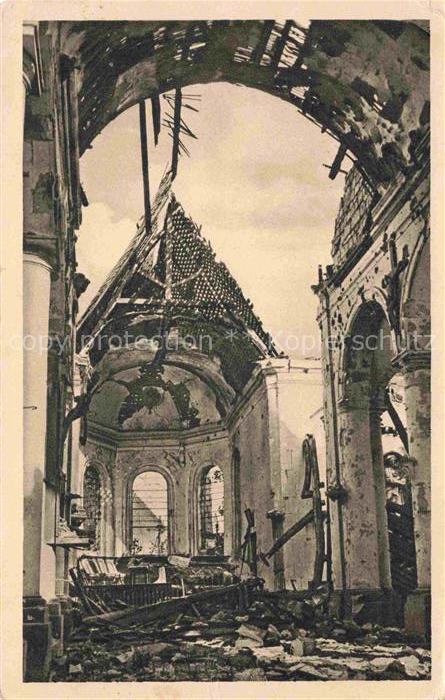 Fay PERONNE 80 Somme Kirche nach der Beschiessung der Franzosen Ruines Grande Gu