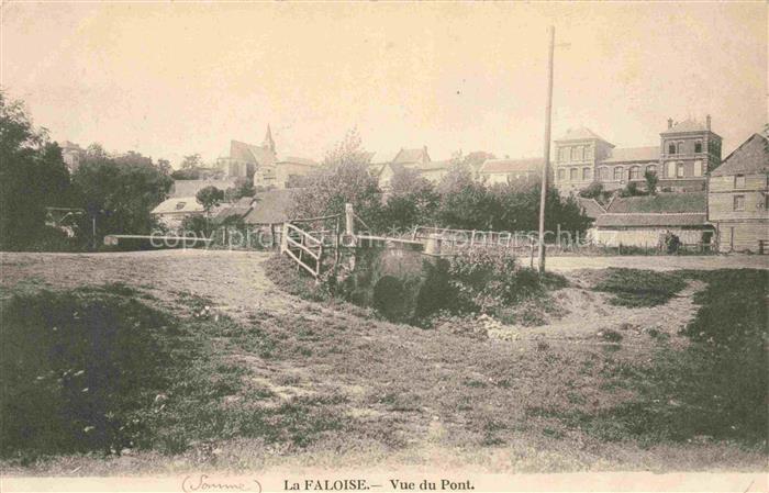 La Faloise Montdidier 80 Somme Vue du pont