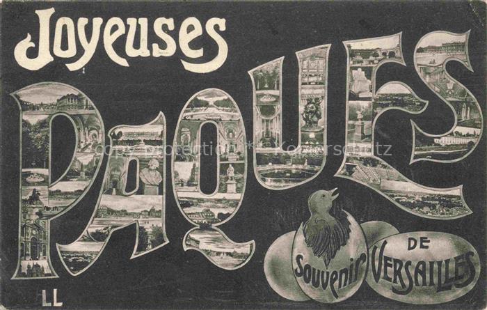 VERSAILLES 78 Joyeuses Payques Souvenir de la ville