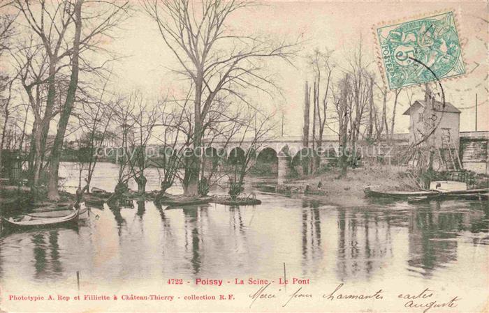 Poissy Saint-Germain-en-Laye 78 Yvelines La Seine et le pont