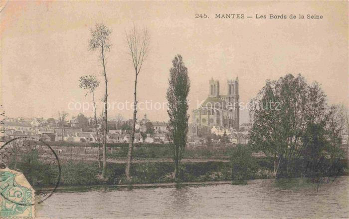 MANTES-LA-JOLIE Mantes-sur-Seine 78 Yvelines Les bords de la Seine