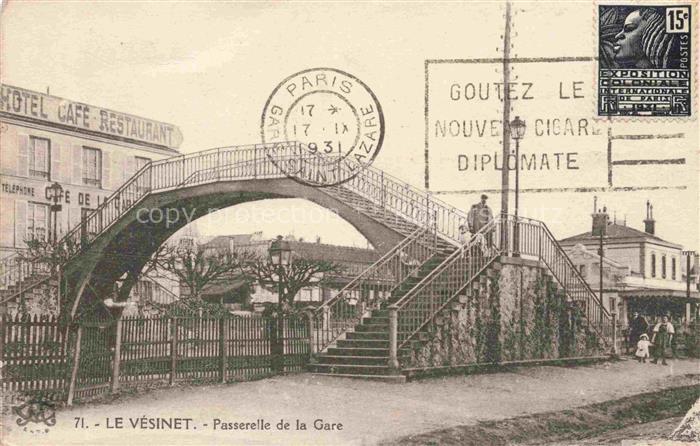 Le Vesinet Saint-Germain-en-Laye 78 Yvelines Passerelle de la Gare