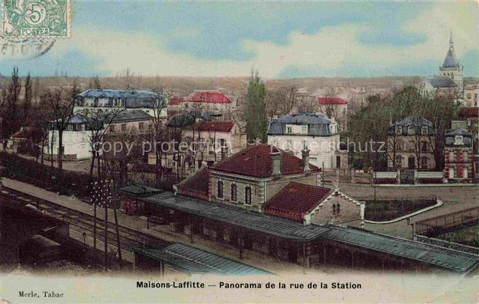 Maisons-Laffitte Saint-Germain-en-Laye 78 Yvelines Panorama de la Rue de la Stat