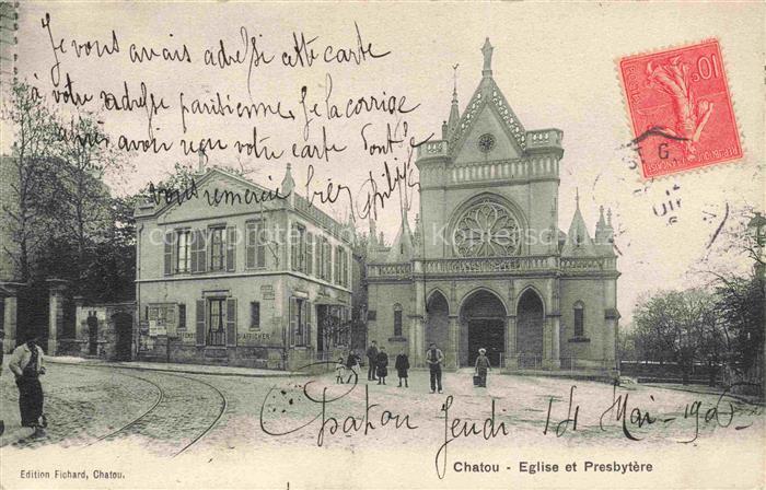 Chatou Saint-Germain-en-Laye 78 Yvelines Eglise et le Presbytère