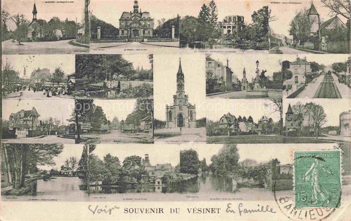 Le Vesinet Saint-Germain-en-Laye 78 Yvelines Souvenir de la ville vues d'ensembl