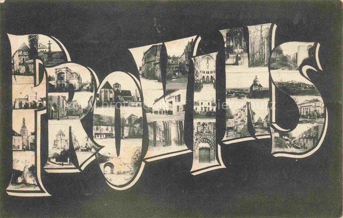 Provins 77 Seine-et-Marne Vues d'ensemble Schriftzug