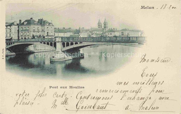 Melun 77 Seine-et-Marne Pont aux Moulins