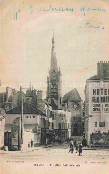 Melun 77 Seine-et-Marne Eglise Saint Aspais