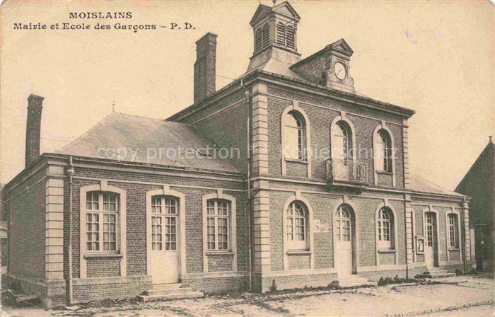 Moislains PERONNE 80 Somme La Mairie et l'Ecole des Garcons