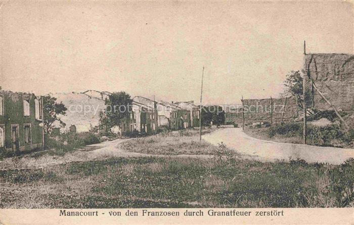 Manacourt Manancourt Etricourt-Manancourt PERONNE 80 Somme von den Franzosen dur