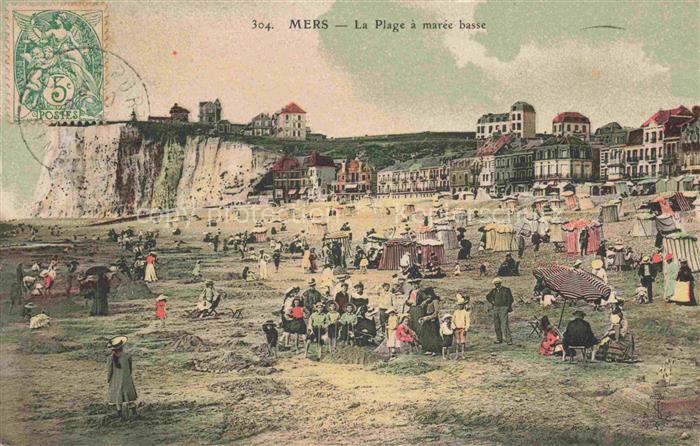 MERS-SUR-MER MERS-LES-BAINS Abbeville 80 Somme La plage à marée haute