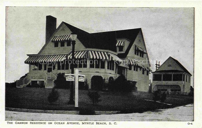 Myrtle Beach South Carolina USA The Cannon Residence on Ocean Avenue