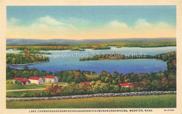 Webster Massachusetts USA Lake Chaubunagungamaug Illustration