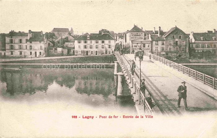 Lagny -sur-Marne TORCY 77 Seine-et-Marne Pont de fer Entrée de la ville