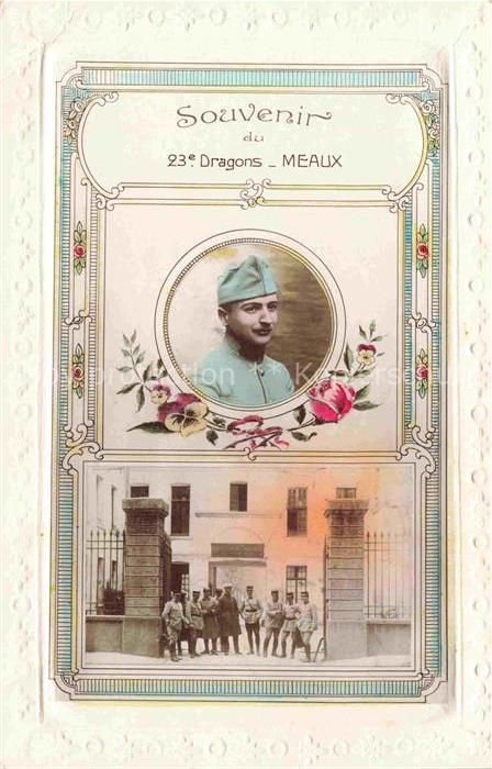 MEAUX 77 Seine-et-Marne Souvenir du 23e Dragons