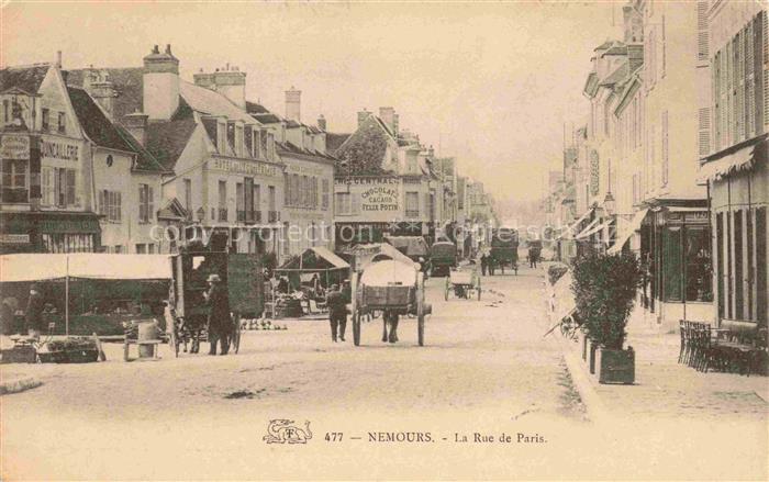 Nemours Fontainebleau 77 Seine-et-Marne Rue de Paris