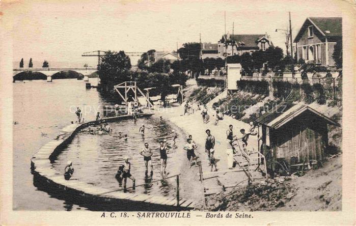 Sartrouville Saint-Germain-en-Laye 78 Yvelines Aux bords de la Seine