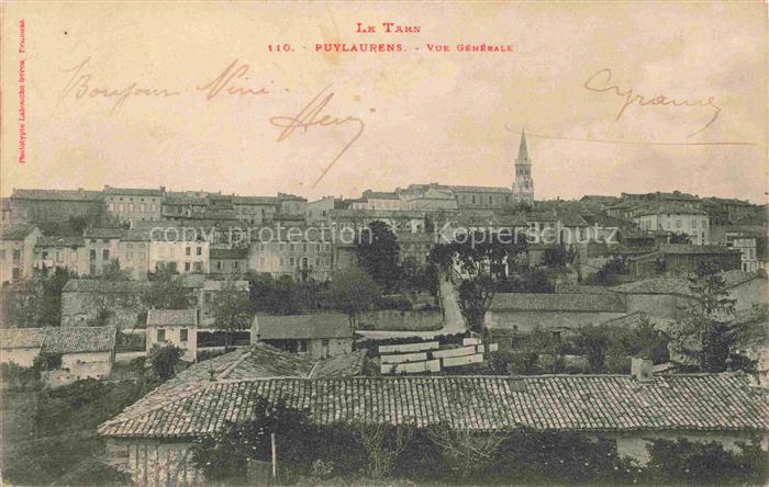 Puylaurens CASTRES 81 Tarn Vue générale