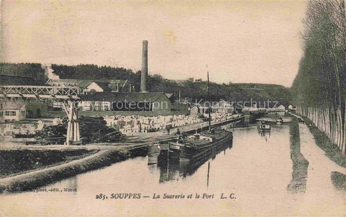 Souppes-sur-Loing 77 Seine-et-Marne La Sucrerie et le port
