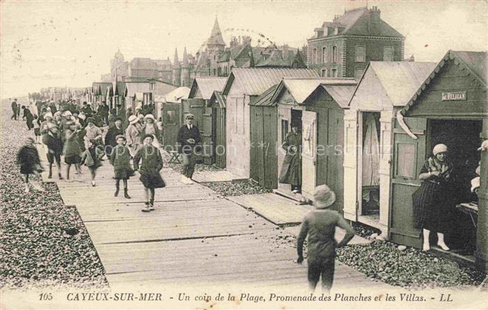 CAYEUX -SUR-MER Abbeville 80 Somme Un coin de la plage Promenade des Planches et