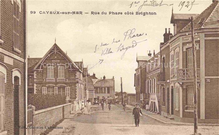 CAYEUX -SUR-MER Abbeville 80 Somme Rue du Phare côté Brighton