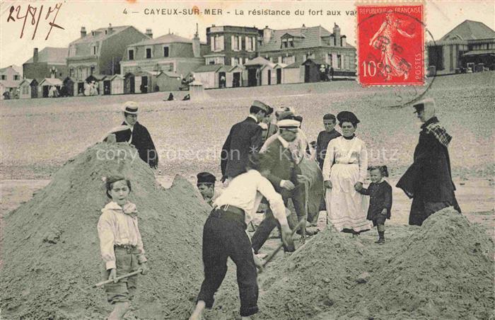 CAYEUX -SUR-MER Abbeville 80 Somme La résistance du fort aux vagues