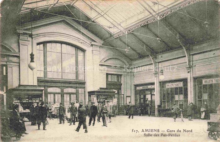 AMIENS 80 Somme Gare du Nord Salles des Pas-Perdus