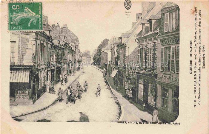 Doullens AMIENS 80 Somme Grande Guerre 1914-15 la Mairie Officiers allemands