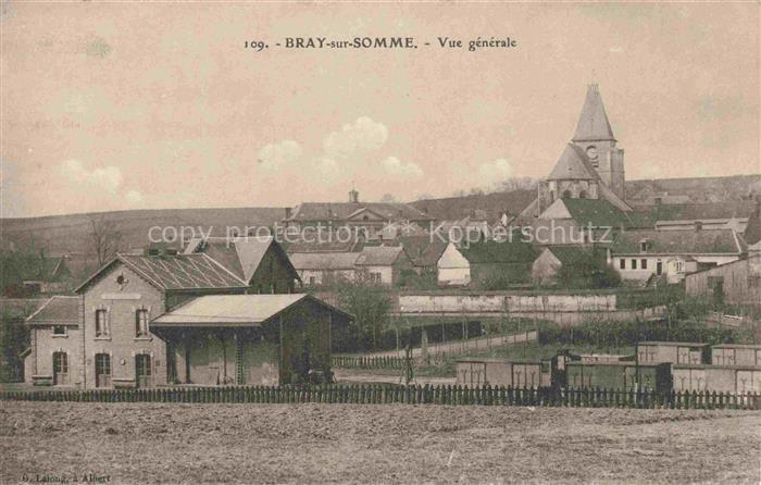 Bray-sur-Somme PERONNE 80 Somme Vue générale et l'église
