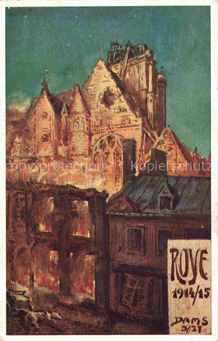 Roye  Montdidier 80 Somme Vue partielle Ruines Grande Guerre Truemmer 1. Weltkri
