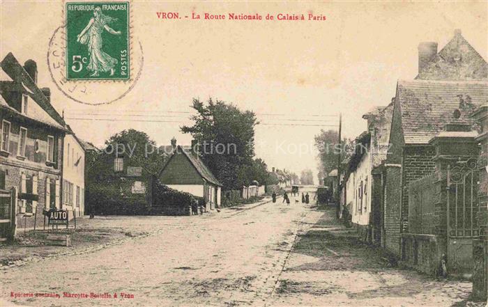 Vron ABBEVILLE 80 SOmme Route Nationale de Calais à Paris