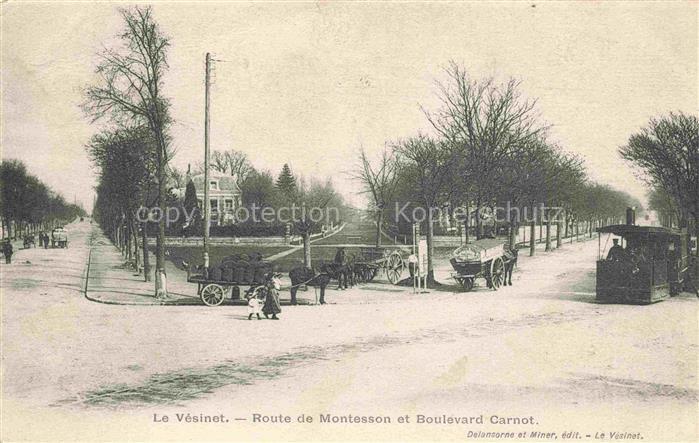 Le Vesinet Saint-Germain-en-Laye 78 Yvelines Route de Montesson et Boulevard Car