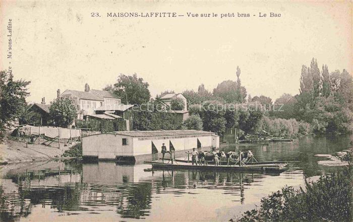 Maisons-Laffitte Saint-Germain-en-Laye 78 Yvelines Vue sur le petit bras Le Bac