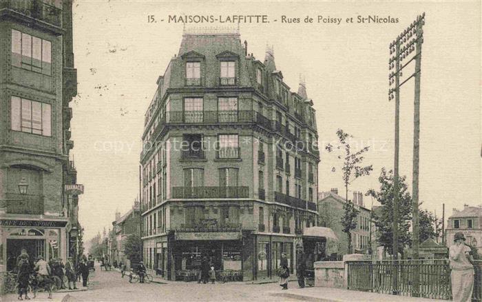 Maisons-Laffitte Saint-Germain-en-Laye 78 Yvelines Rues de Poissy et St. Nicolas