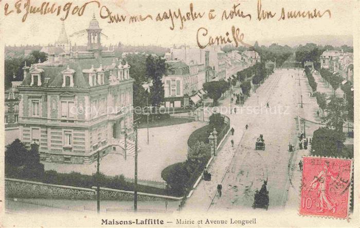 Maisons-Laffitte Saint-Germain-en-Laye 78 Yvelines La Mairie et Avenue Longueil