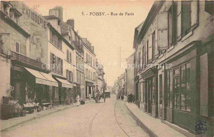 Poissy Saint-Germain-en-Laye 78 Yvelines Rue de Paris