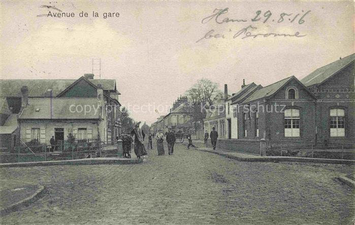 Ham  PERONNE 80 Somme Avenue de la Gare