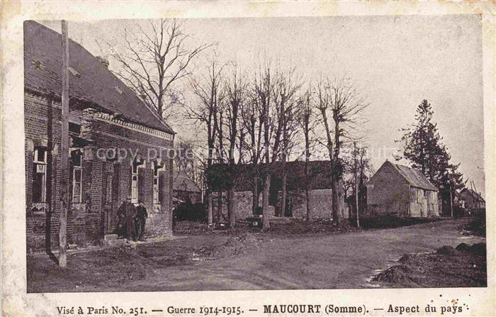 Maucourt Montdidier 80 Somme Grande Guerre 1914-15 Aspect du pays
