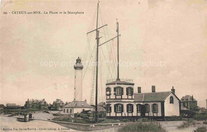 CAYEUX -SUR-MER Abbeville 80 Somme Le phare et le sémaphore