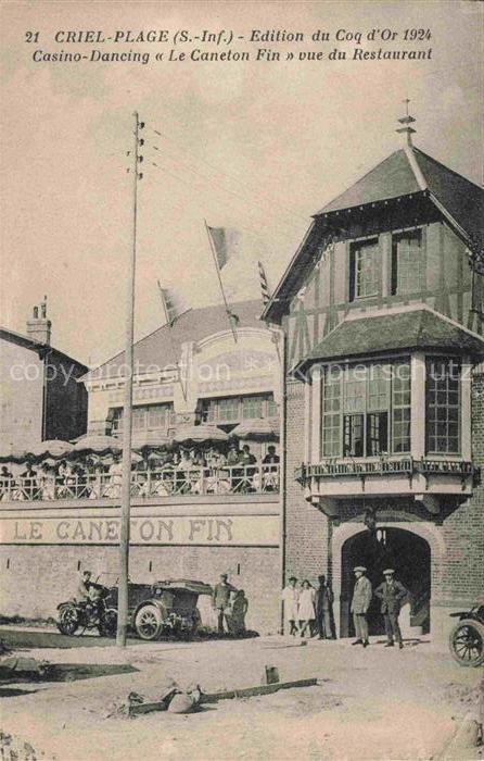Criel-Plage DIEPPE 76 Seine-Maritime Casino Dancing Le Caneton Fin vue du restau