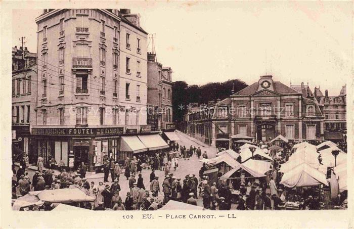 Eu DIEPPE 76 Seine-Maritime Place Carnot au jour du marché